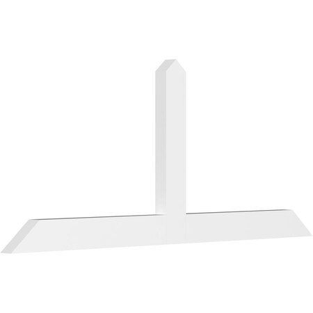 Ekena Millwork Portland Architectural Grade PVC Gable Bracket, 60"W x 25"H x 2"D x 4"F, 10/12 Pitch GBP060X25X0204POR00
